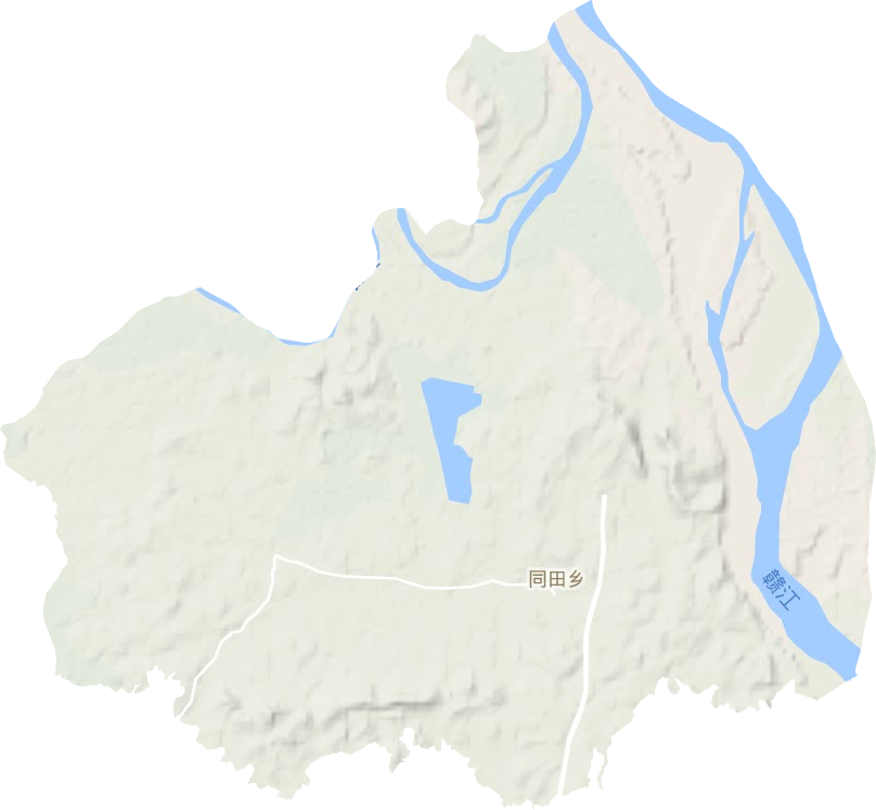 同田乡地形地图