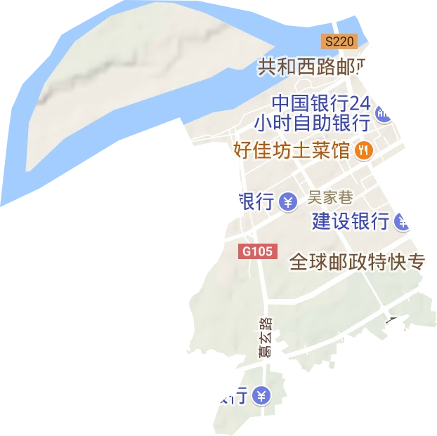 福城街道地形地图