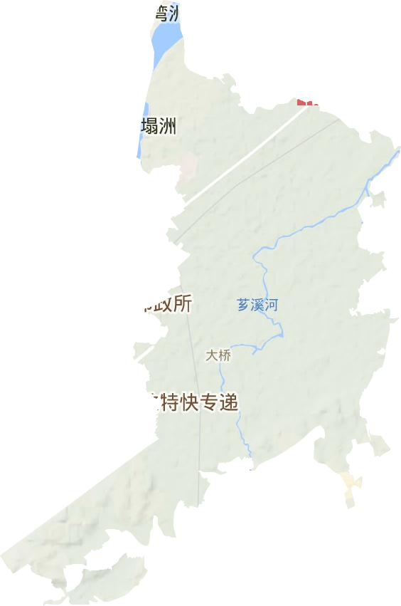 大桥街道地形地图