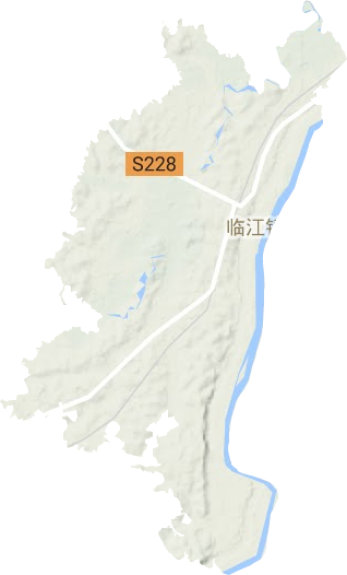 临江镇地形地图