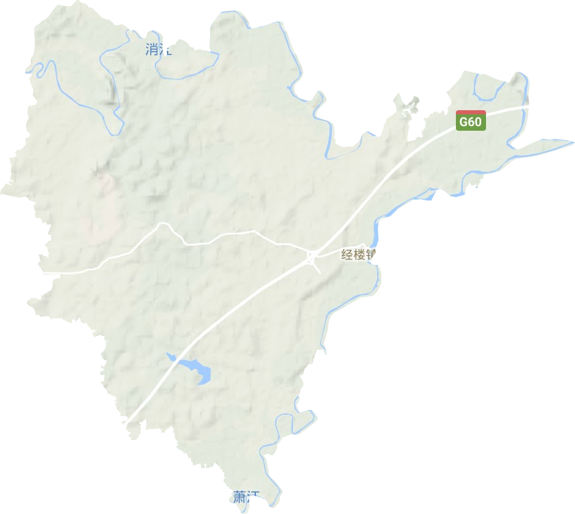 经楼镇地形地图