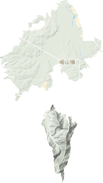 阁山镇地形地图