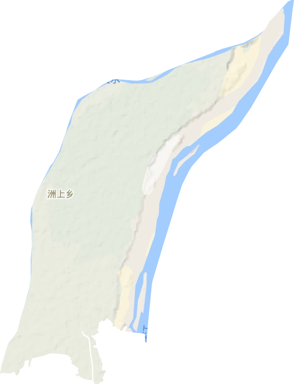 洲上乡地形地图