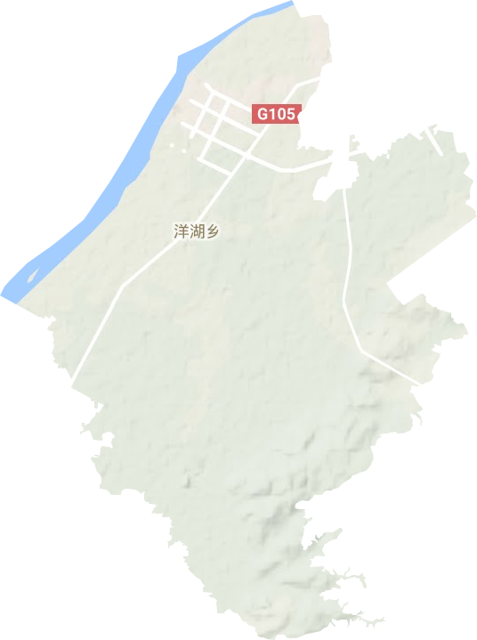 洋湖乡地形地图
