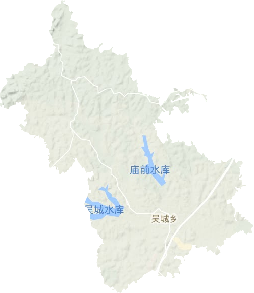 吴城乡地形地图