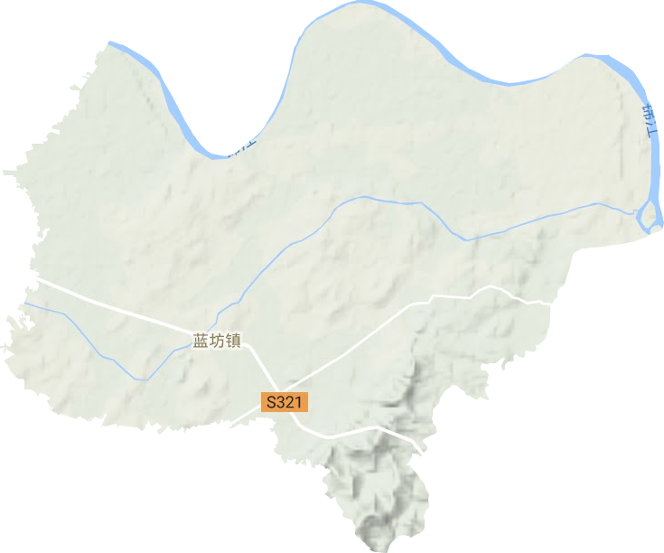 蓝坊镇地形地图