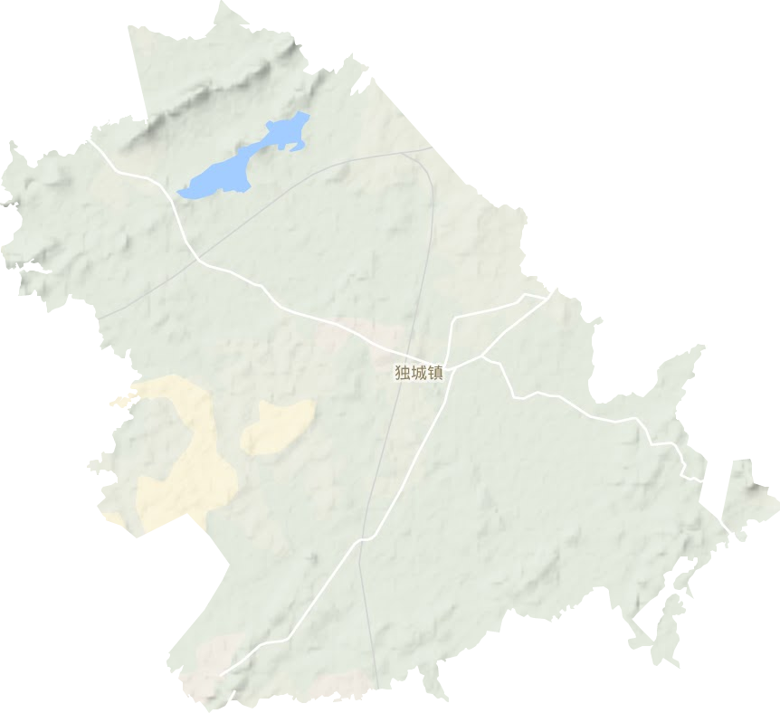 独城镇地形地图