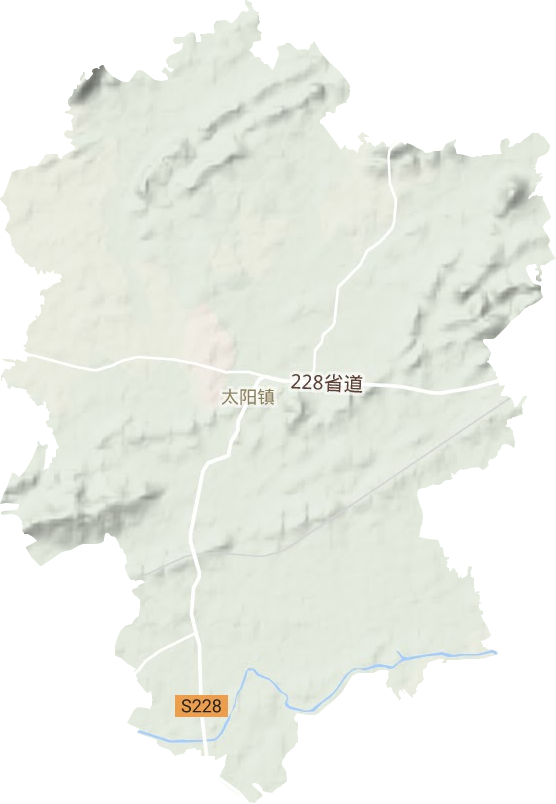太阳镇地形地图