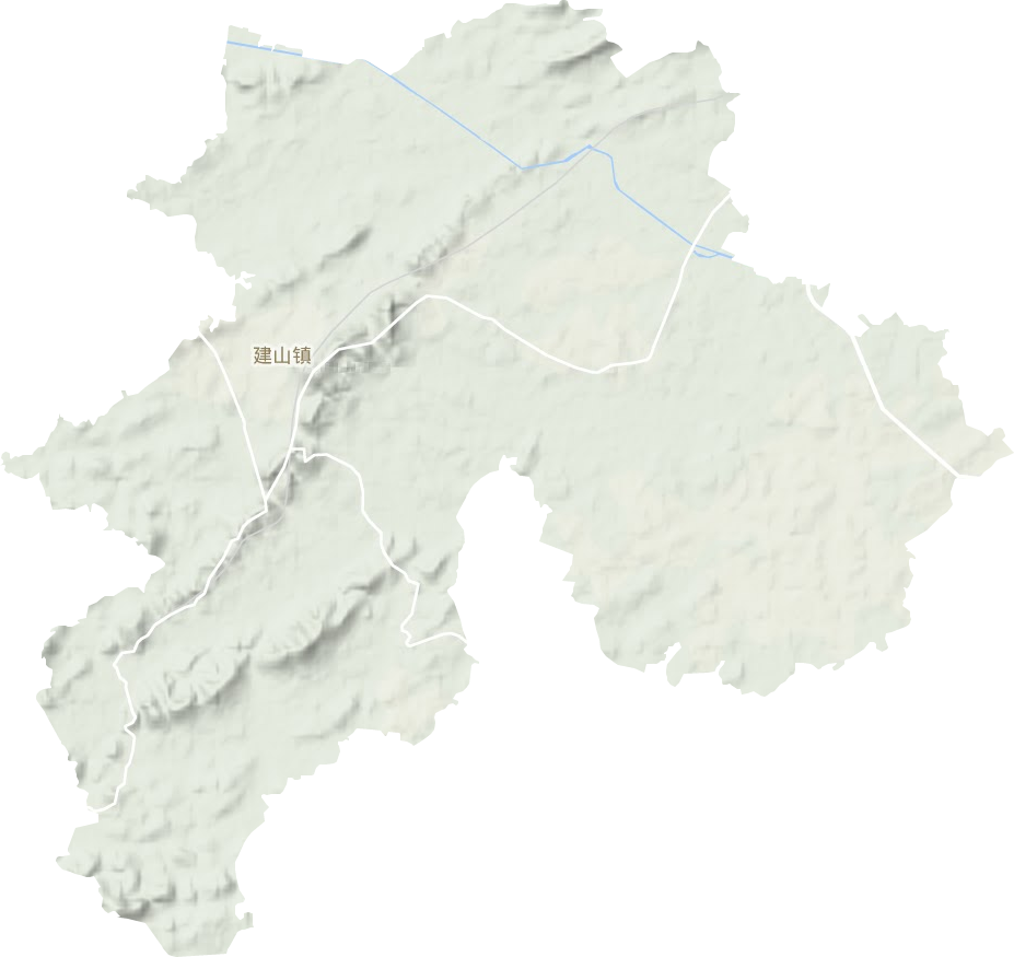 建山镇地形地图