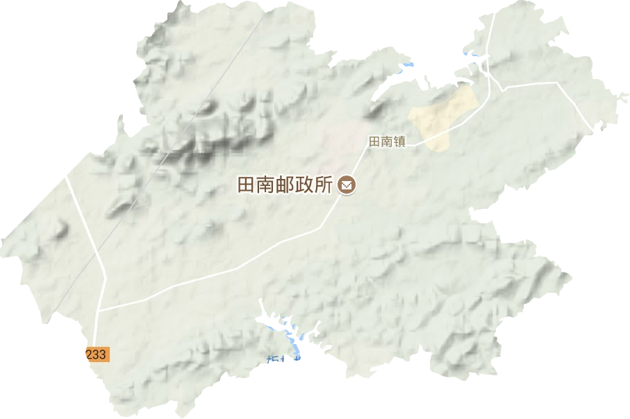 田南镇地形地图