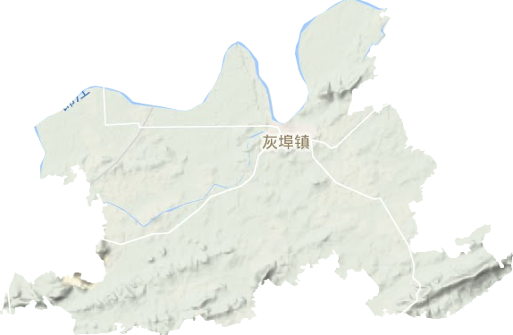 灰埠镇地形地图