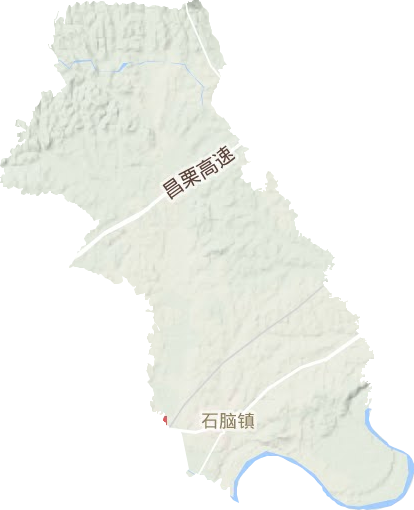 石脑镇地形地图