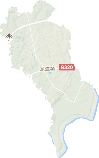 龙潭镇地形地图