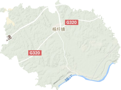 杨圩镇地形地图