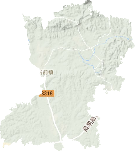 村前镇地形地图