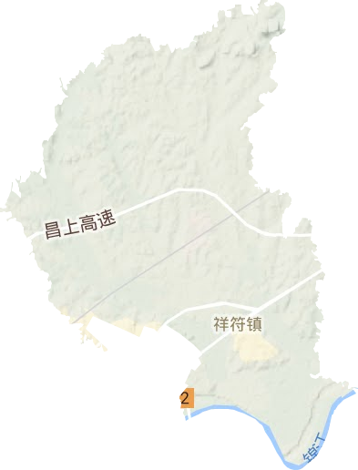 祥符镇地形地图