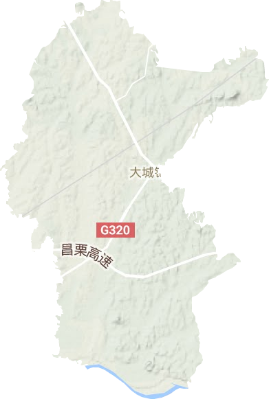 大城镇地形地图
