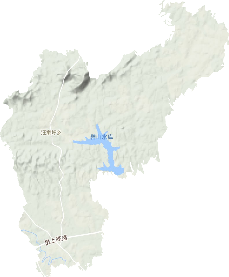 汪家圩乡地形地图