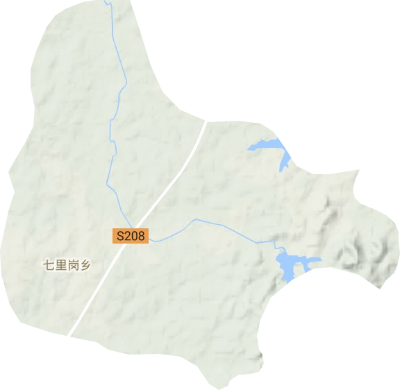 七里岗乡地形地图