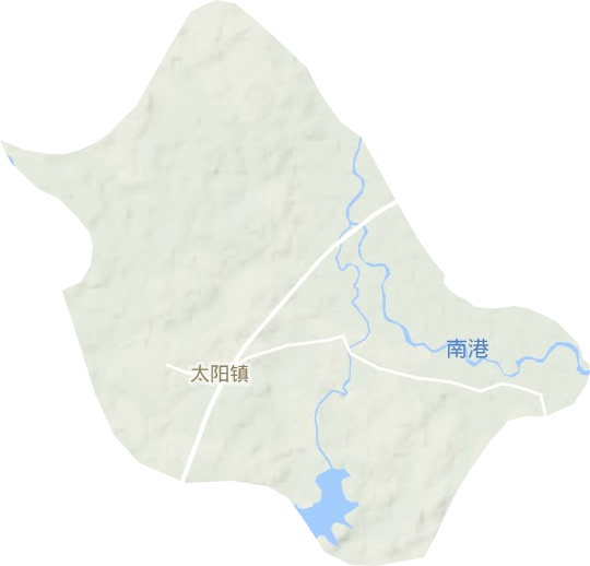 太阳镇地形地图