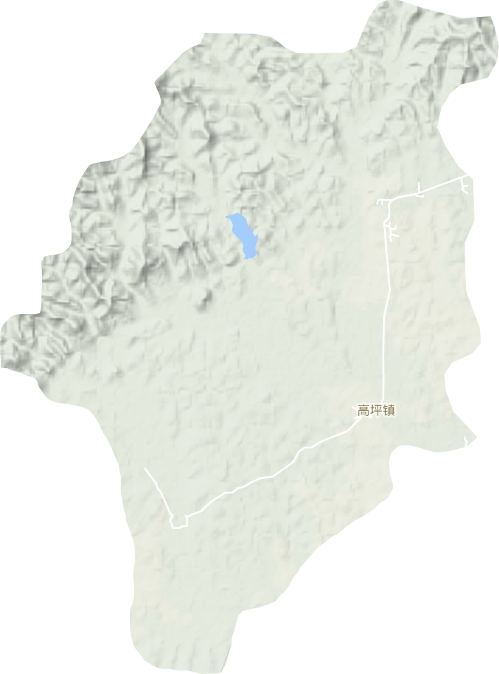 高坪镇地形地图