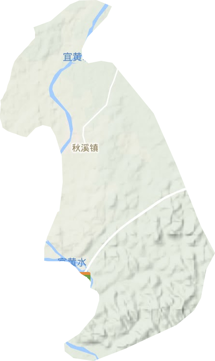 秋溪镇地形地图