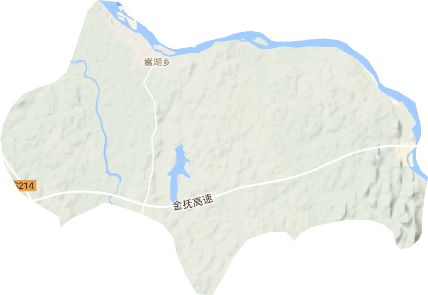 嵩湖乡地形地图