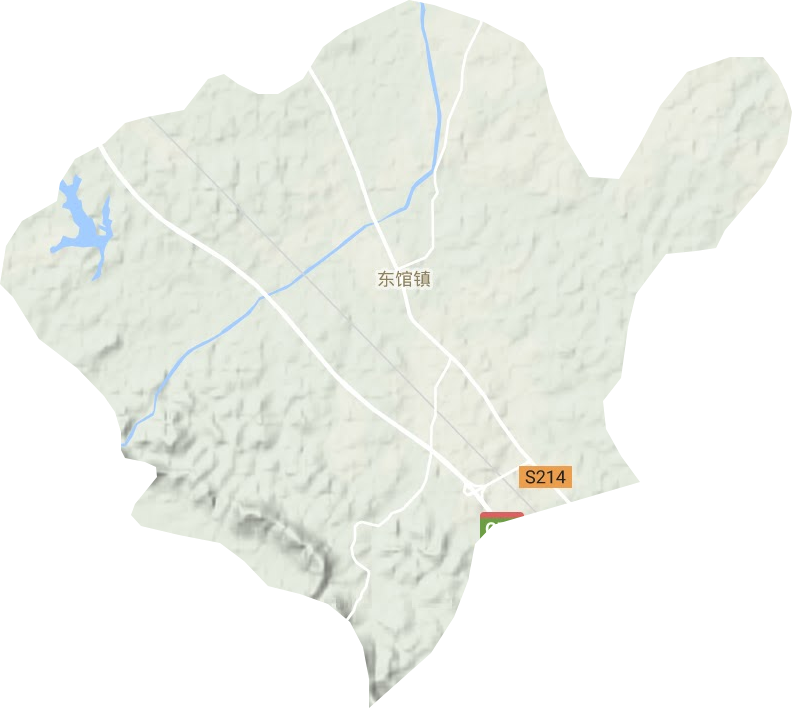 东馆镇地形地图