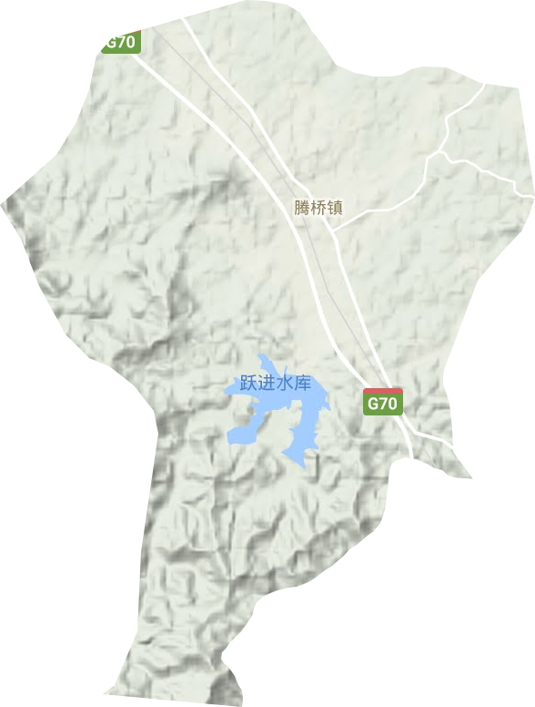 腾桥镇地形地图