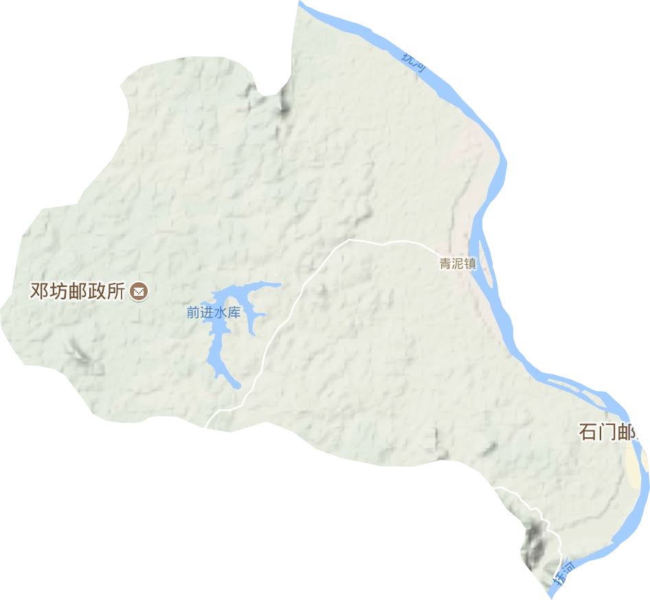 青泥镇地形地图