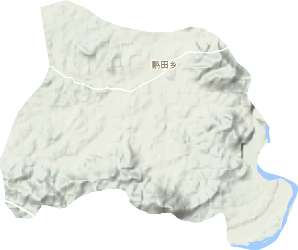 鹏田乡地形地图