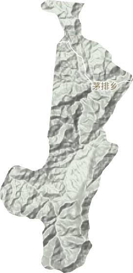 茅排乡地形地图