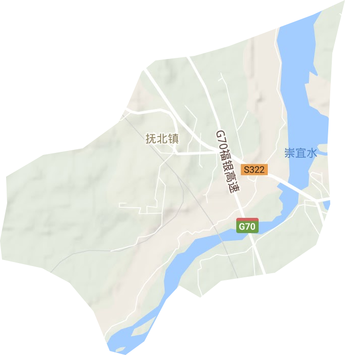 抚北镇地形地图