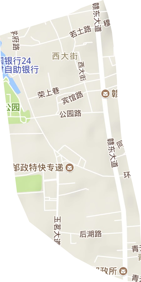 西大街街道地形地图