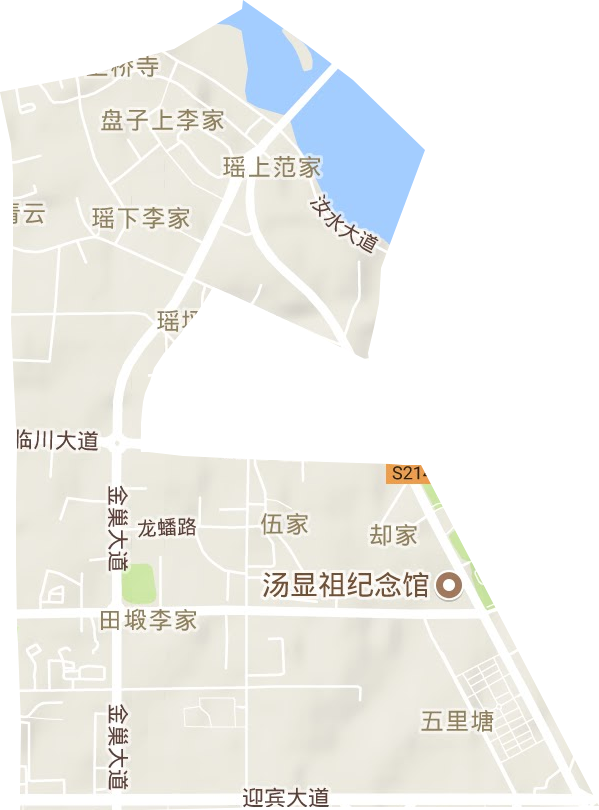 青云街道地形地图