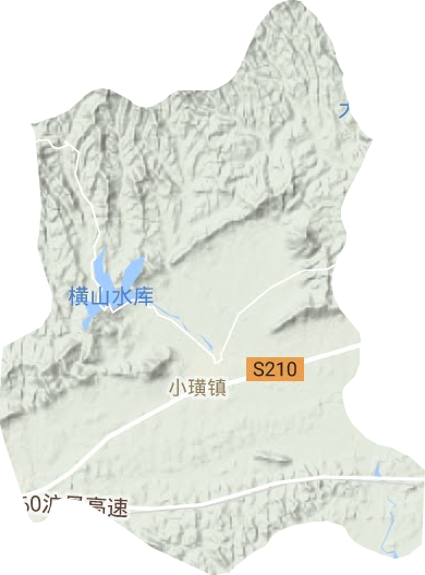小璜镇地形地图