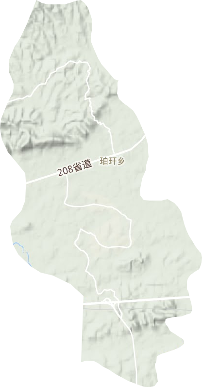 珀玕乡地形地图