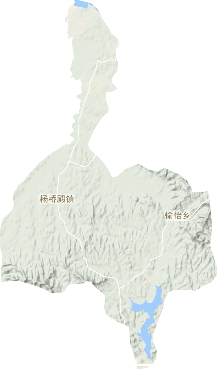 杨桥殿镇地形地图