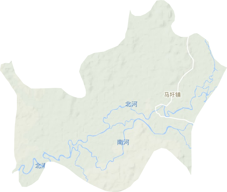 马圩镇地形地图