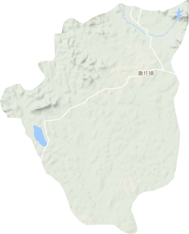 詹圩镇地形地图