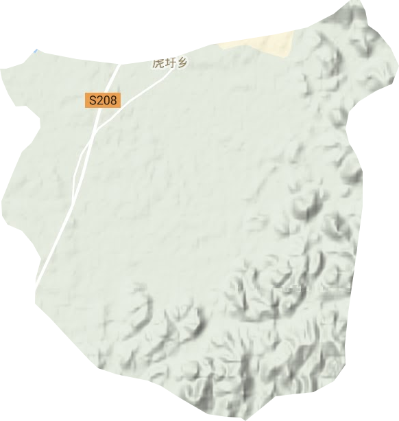 虎圩乡地形地图