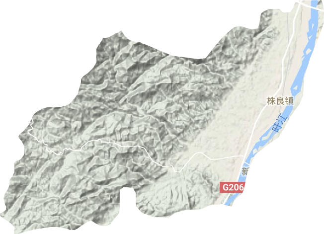 株良镇地形地图