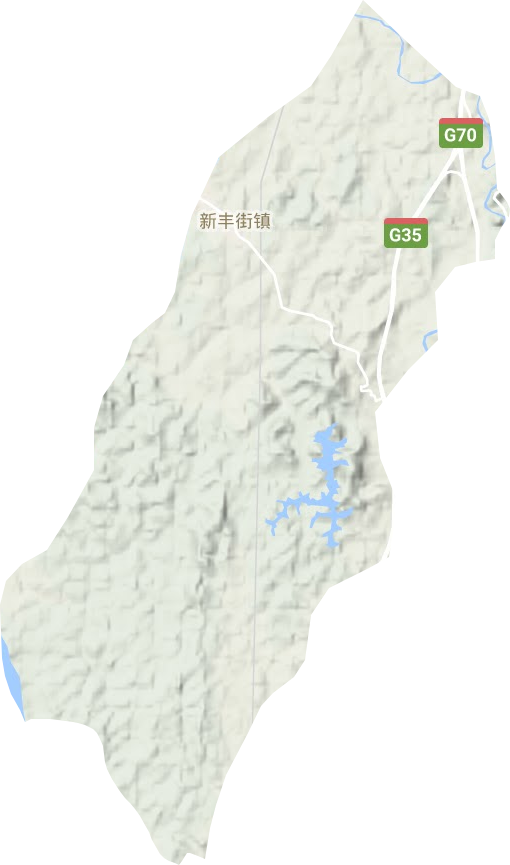 新丰街镇地形地图