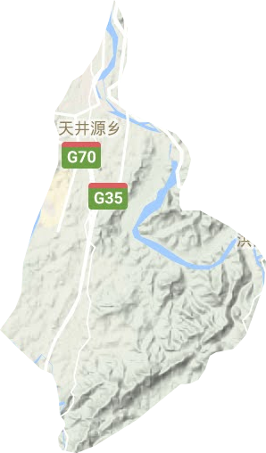 天井源乡地形地图