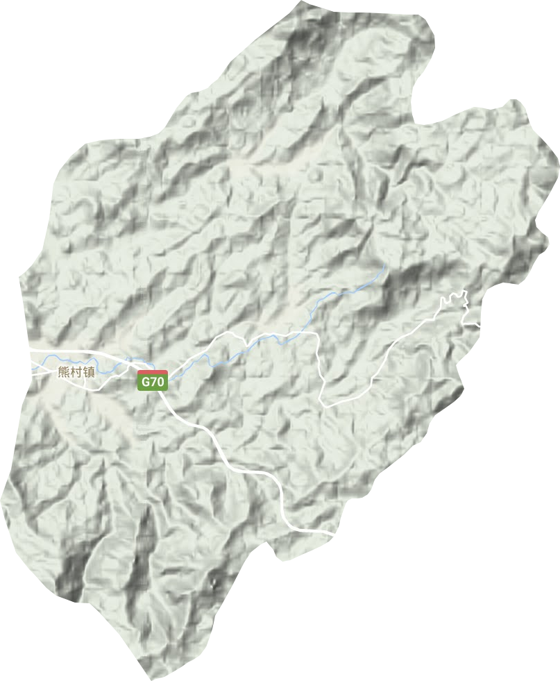熊村镇地形地图