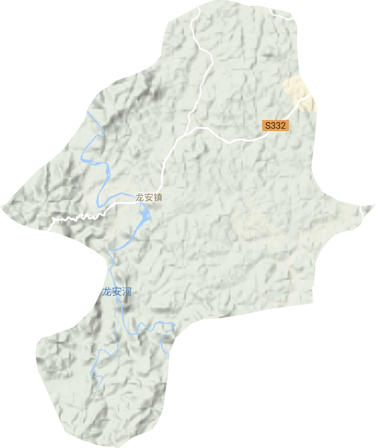 龙安镇地形地图
