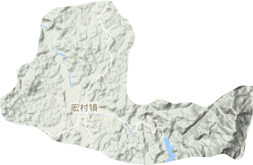宏村镇地形地图