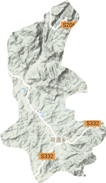 荷源乡地形地图