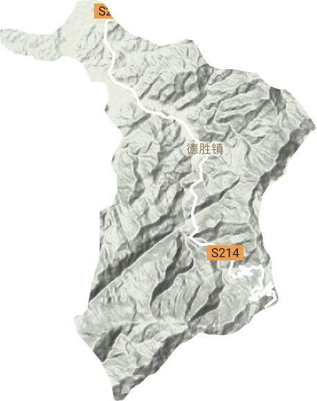 德胜镇地形地图