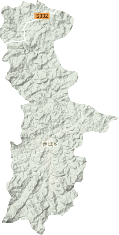 西城乡地形地图